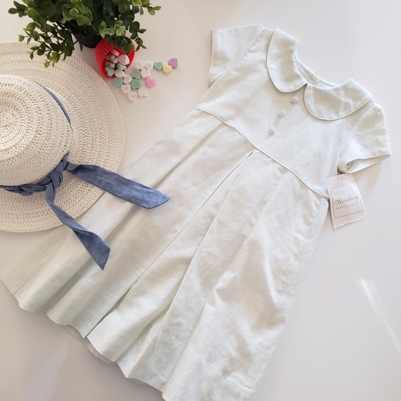 Strasburg Other - Strasburg Pale Green Linen Dress NWT